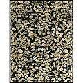 Machine-made Black/ Beige Rug (7'7 Round)