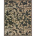 Machine-made Amber Chocolate/ Black Rug (5'2 x 7'7)