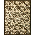 Machine-made Amber Beige/ Brown Rug (7'7 Round)