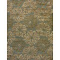 Machine-made Amber Mist/ Gold Rug (7'7 Round)