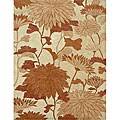 Tufted Kali Beige/ Rust Polyacrylic Rug (5' x 7'6)