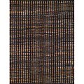 Woven Latin Tobacco Leather/ Suede Rug (2'6 x 4')