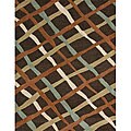 Hand-tufted Potenly Chocolate Twisted Wool Rug (5' x 7'6)