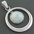 Sterling Silver Aquamarine Pendant (China)