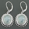 Sterling Silver Aquamarine Dangle Earrings (China)