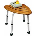 Mabis Healthcare Teak Spa Corner Shower Seat