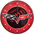 Corvette Logo Nostalgic Tin Clock