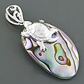 Sterling Silver Rainbow Abalone Pendant (Thailand)