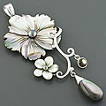 Sterling Silver Mother of Pearl Pendant (Thailand)