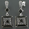 Sterling Silver Black Onyx Earrings (Thailand)