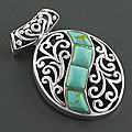 Sterling Silver Turquoise Pendant (Thailand)