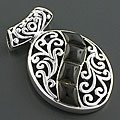Sterling Silver Black Onyx Pendant (Thailand)