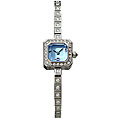 Corum Sugar Cube Stainless Steel Diamond Watch