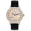 Corum Coin 18k Yellow Gold Diamond Strap Watch
