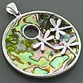 Sterling Silver Rainbow Abalone Pendant (Thailand)
