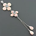 Sterling Silver Pink Concha Shell Pendant (Thailand)