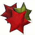 Holiday Star Pillow with Bells (Set of 2)
