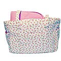 Quilted Pink Floral Diaper Bag