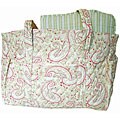 Quilted Pink Paisley Diaper Bag