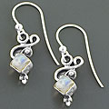 Sterling Silver Moonstone Dangle Earrings (India)