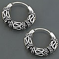 Sterling Silver Hoop Earrings (Thailand)