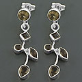 Smoky Topaz 925 Sterling Silver Earrings (India)