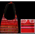 Handcrafted Vive Red Andean Handbag (Ecuador)
