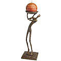 Cast Bronze Figure Candleholder