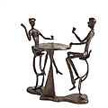 Couple In Bar Cast Bronze Statuette