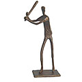 Baseball Player Cast Bronze Statuette