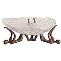 Three People Lifting Plate Cast Bronze Statuette