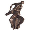 Sax Player with Hat Cast Bronze Statuette