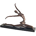 Ballerina Half Split Cast Bronze Sculpture