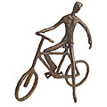 Man on Bicycle Cast Bronze Sculpture
