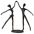 Cast Bronze Graceful Dancers Sculpture