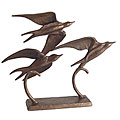 Cast Bronze Family of Birds Sculpture