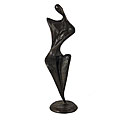 Cast Bronze Abstract Woman Sculpture