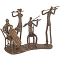 'Four Musicians on Base' Cast Bronze Sculpture