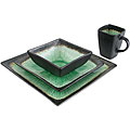 Caldo-Freddo Kon-Tiki Green 16-piece Dinner Set