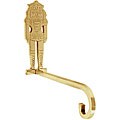 Brass Christmas Nutcracker Stocking Holder