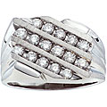 Stainless Steel Men's Diamond Ring