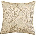 Handmade Chinese Lotus Flower Gold Cushion Cover