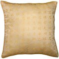 Decorative Chinese Symbols Gold Cushion Cover