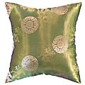 Chinese Dragons and Lotus Green Cushion Cover