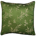 Chinese Bamboo Leaves Silky Green Cushion Cover