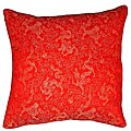Chinese Dragons Silky Red Cushion Cover