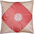 Chinese Symbol of Life Pink/ Beige Cushion Cover