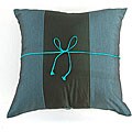 Decorative Blue/ Black Stripe Cushion Cover