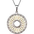 10k Two-tone Gold 1/10ct TDW Diamond Necklace