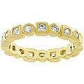 Goldtone Mix and Match CZ Eternity Ring